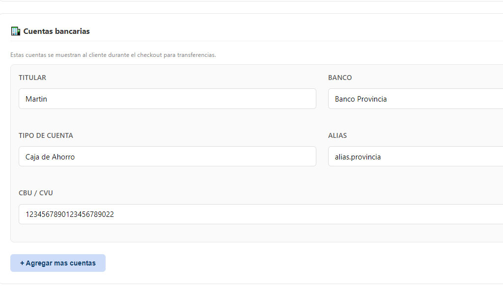 Cuentas Bancarias