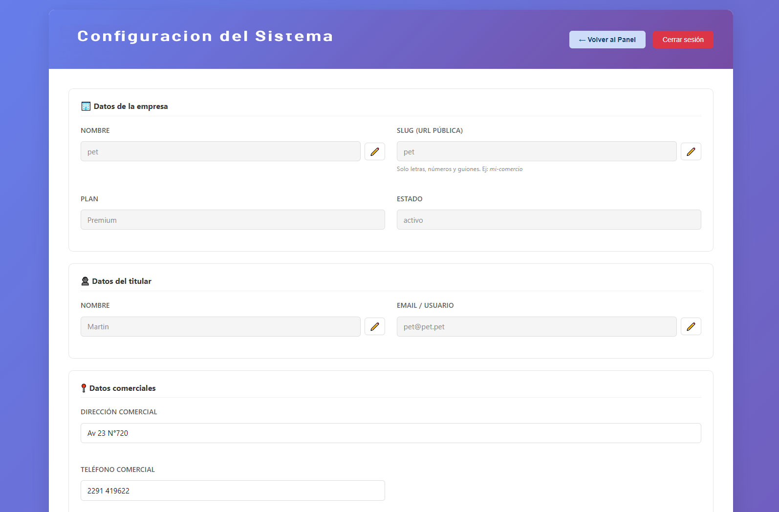 Datos Comerciales